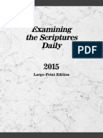 Watchtower: Examining The Scriptures Daily - Daily Text Booklet - Large Print - 2015