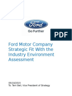 Ford Motor Company Strategic Fit With TH