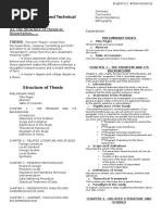 Writing Scientific and Technical Papers: 4.1 The Structure of Thesis or Dissertation ... Thesis