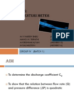 Venturimeter (Discharge Coefficient)