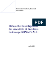 Référentiel Investigations Des Accidents Et Incidents SONATRACH