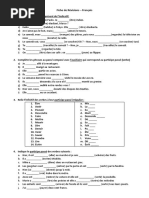 Ficha Revisões Francês 8º Ano