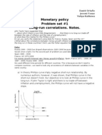 Monetary Policy Problem Set #1 Long-Run Correlations. Notes