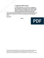 Feed Forwards Augment PID Control