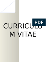 Curriculu M Vitae: Free Template Released by