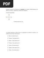 Caracteristicas Alcanos, Alquenos, Alquinos