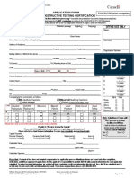 Application Form For Non-Destructive Testing Certification