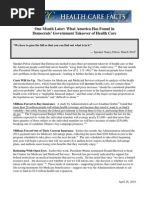 Republican Policy Committee: One Month Later: What America Has Found in Democrats' Government Takeover of Health Care