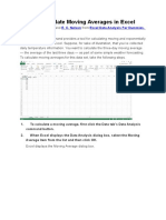 How To Calculate Moving Averages in Excel