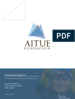 Estudio Onomástica Mapuche