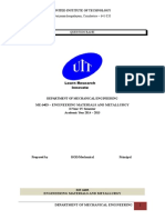 Engineering Materials and Metallurgy QB