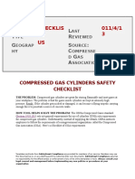 Compressed Gas Cylinders Safety Checklist