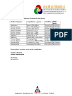 Fosroc Product Rates