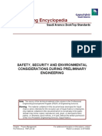 Safety, Security and Environmental Considerations During Pre