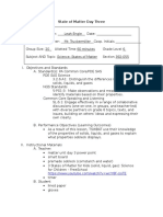 Portfolio Standard 1 - Matter Unit Day 3 Lesson