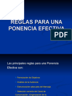 Reglas para Una Ponencia Efectiva