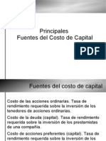 Fuentes Del Costo de Capital