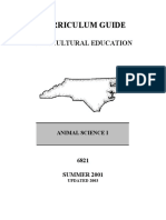 Animal Science I Curriculum Guide 2003