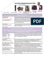 May-June 2010 Class Schedule
