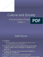 Culture and Society