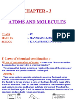 Chapter - 3: Atoms and Molecules