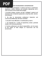 Objectives For Mechatronic & Microprocessor