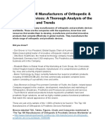 Global Top 100 Manufacturers of Orthopedic & Prosthetic Devices: A Thorough Analysis of The Technologies and Trends