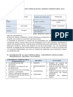 Programacion Curricular Del Periodo Promocional Avanzado Tarea 2015