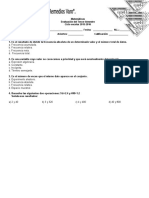 Matemáticas 1. Examen Bloque 3