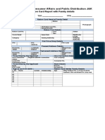 Department of Consumer Affairs and Public Distribution J&K: Ration Card Report With Family Details