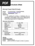 Curriculum Vitae: Ahmad Saad Abd-Elhady