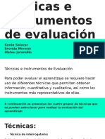 Técnicas e Instrumentos de Evaluación