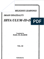 Ihya' °ulum Ad-Din (Vol.3: Al-Muhlikat, The Destructive Evils) - Abu Hamid Al-Ghazali