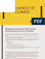 Influence of Climate On Vernacular Architecture