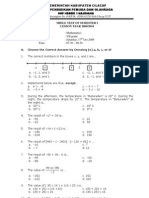 Mathematics Test Grade 7 SMP