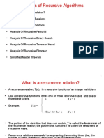 Analysis of Recursive Algorithms