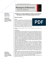 Preliminary Test of Phytochemical Screening of Crude Ethanolic and Aqueous Extract of Moringa Pterygosperma Gaertn