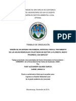 Diseño de Un Sistema Con Humedal Artificial para El Tratamiento de Las Aguas Residuales Colectadas en Sector La Floresta, Nuevo Progreso, San Marcos"