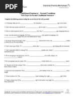 Second Conditional Worksheet