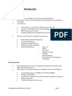 Navigation - Flight Planning Notes: Initial Preparation