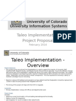 Taleo Implementation Proposal