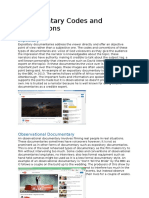 Documentary Codes and Conventions
