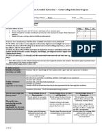 Lesson Planning Form For Accessible Instruction - Calvin College Education Program