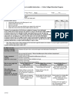 Lesson Planning Form For Accessible Instruction - Calvin College Education Program