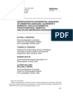 Neurocognitive Differential Diagnosis of Dementing Diseases - Alzheimer's Dementia, Vascular Dementia, Frontotemporal Dementia, and Major Depressive Disorder