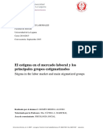 El Estigma en El Mercado Laboral y Los Principales Grupos Estigmatizados PDF