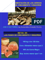 Sanidad y Nutrición Crecimiento y Engorde Del Cerdo