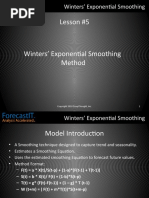 Forecast It 5. Winters' Exponential Smoothing