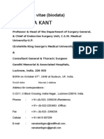 Professor (DR) Rama Kant Biodata Curriculum Vitae