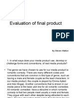 Evaluation of Final Product 